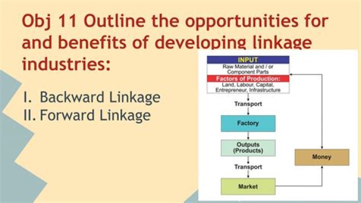 What are benefits of developing backward linkage industries?
