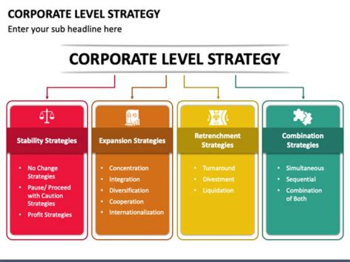 What are corporate level strategies?