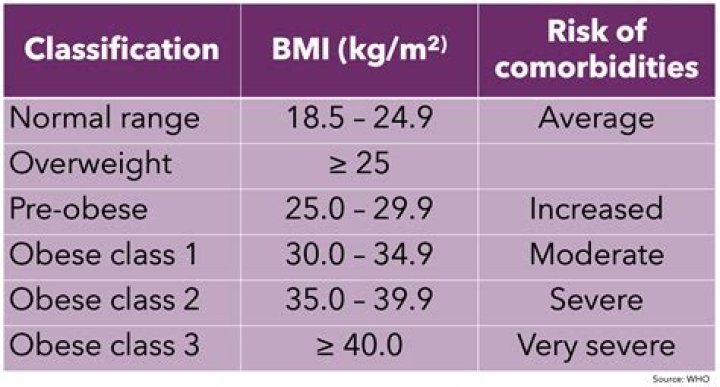 What are the 3 obesity classifications?