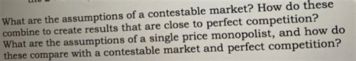 What are the assumptions of a contestable market?