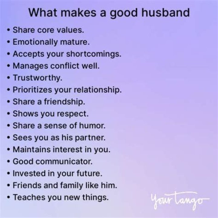 What are the characteristics of a good husband?