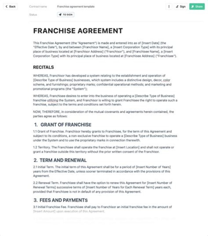 What are the conditions of franchise?