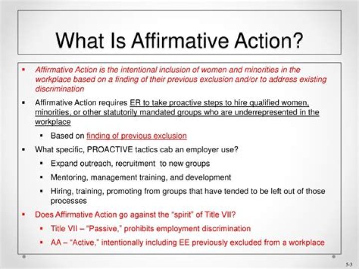 What are the different types of affirmative action?