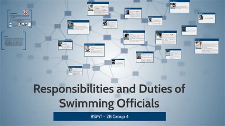 What are the duties of swimming officials?
