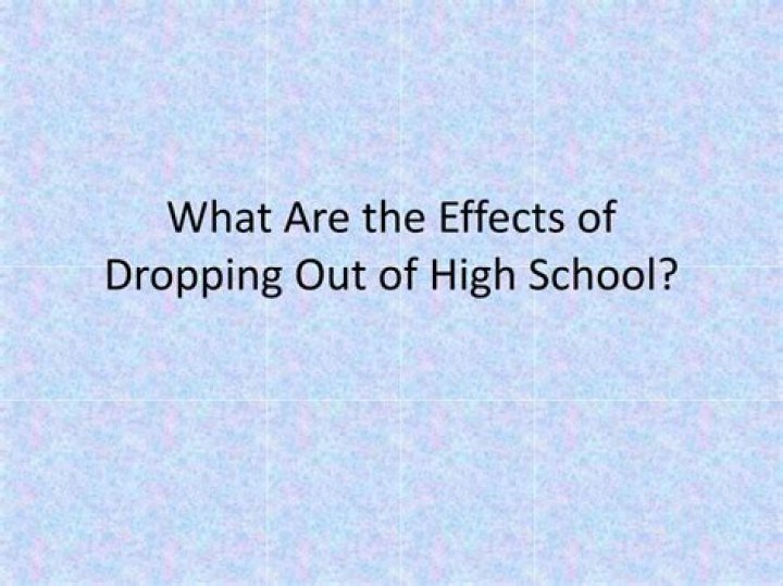 What are the effects of dropping out of high school?