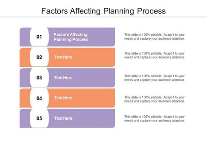 What are the factors affecting planning process?