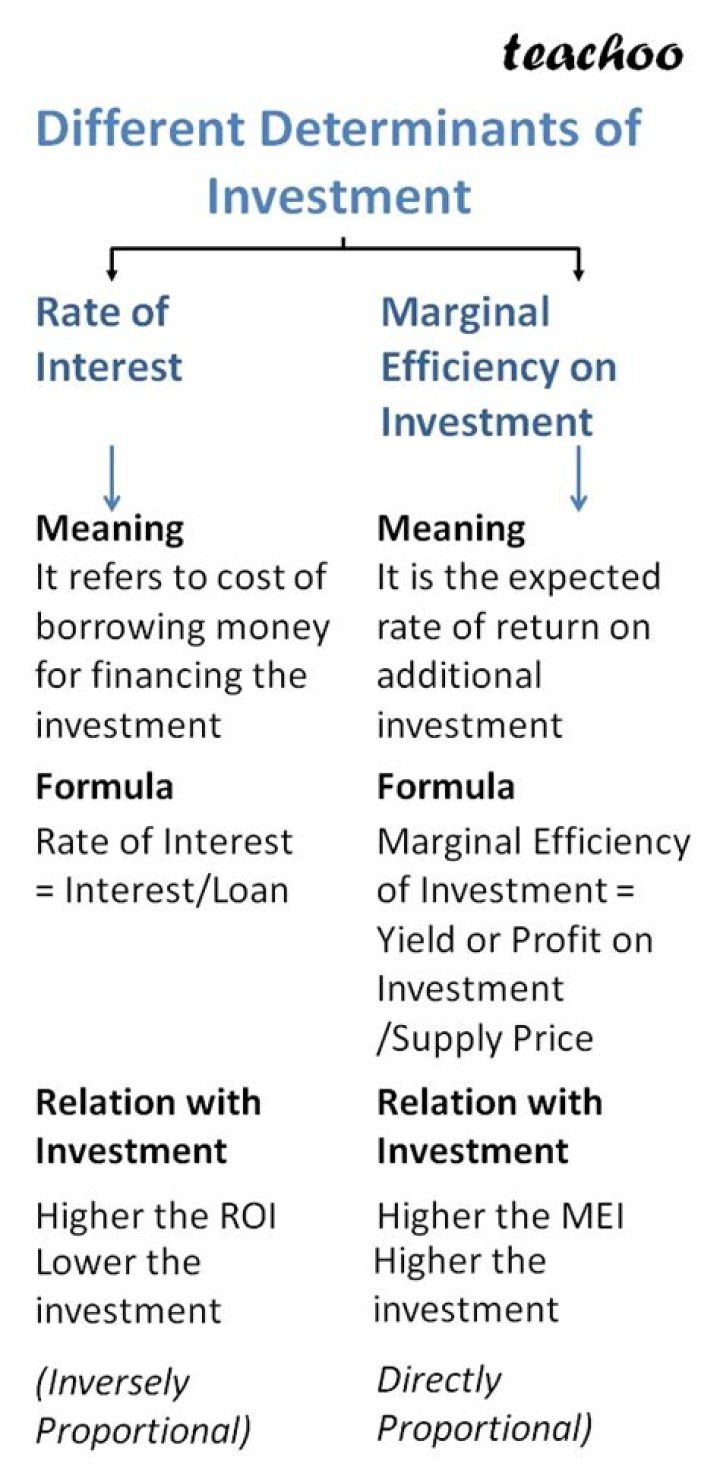 What are the main determinants of investment?