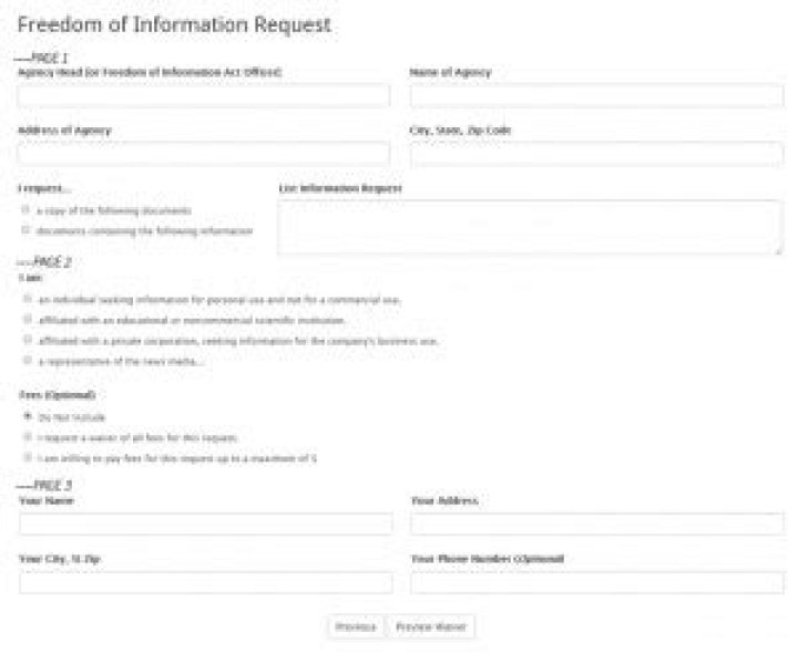 What can I request under freedom of information?