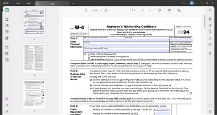 What changes were made to the w4 in 2020?