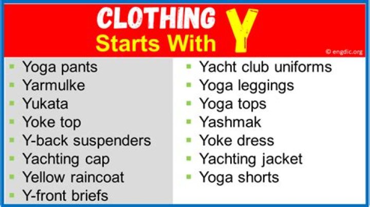 What clothing starts with a?