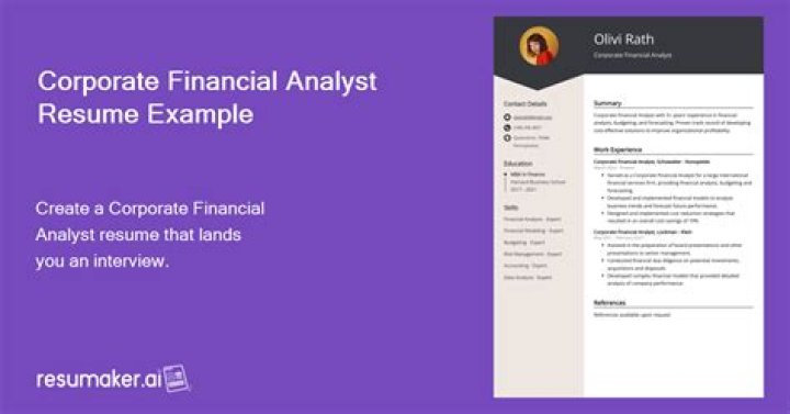 What does a corporate financial analyst do?