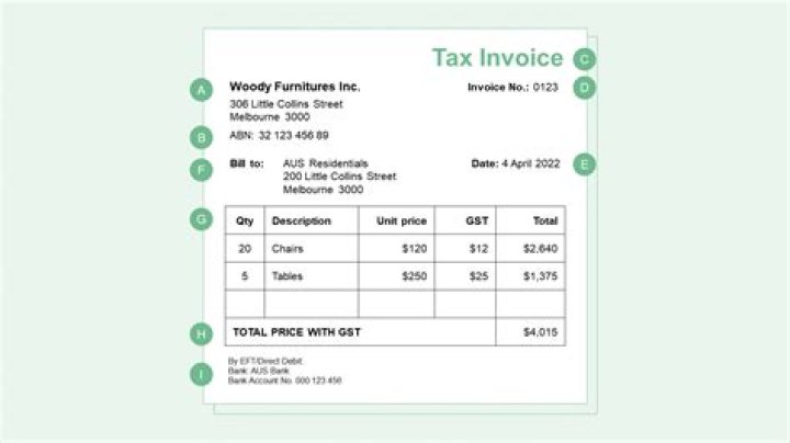 What does a tax invoice need to have?