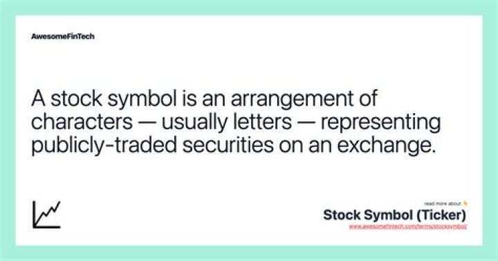 What does a ticker symbol represent?
