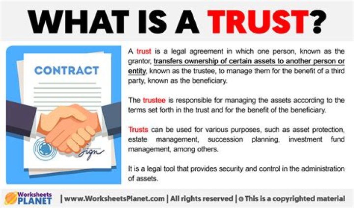 What does a trust agreement show?