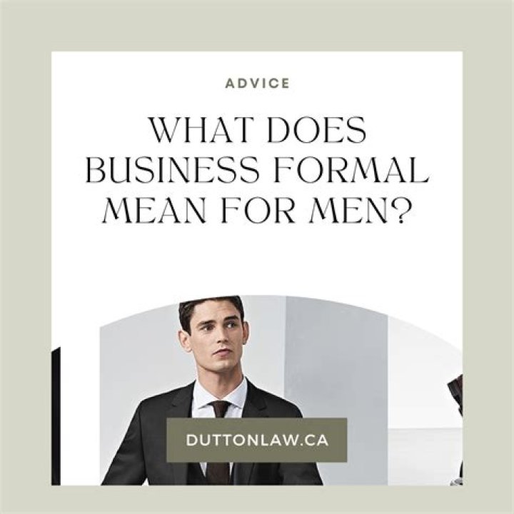 What does business formal attire mean?