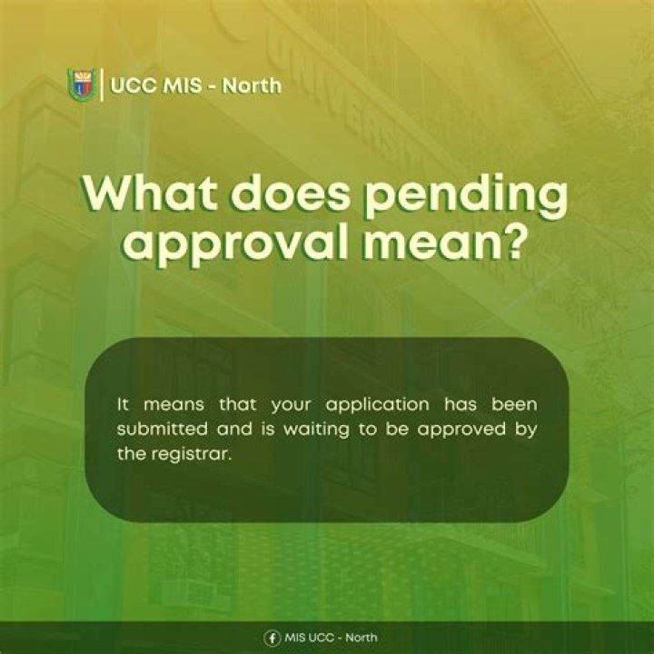 What does Pending approval mean on a loan?