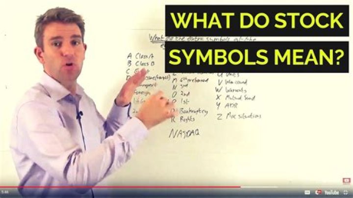 What does the stock symbol t mean?