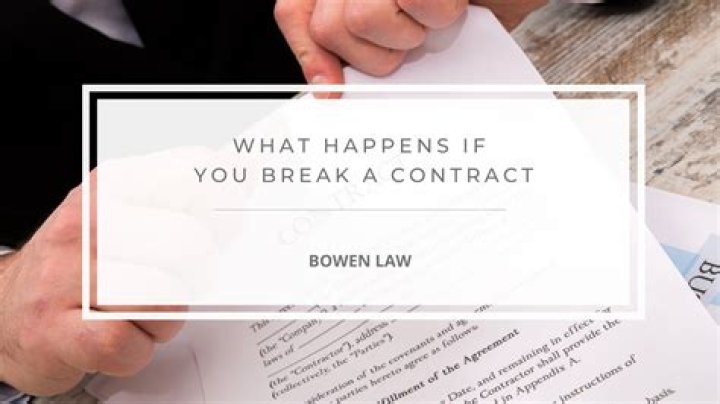 What happens if you break a contract?
