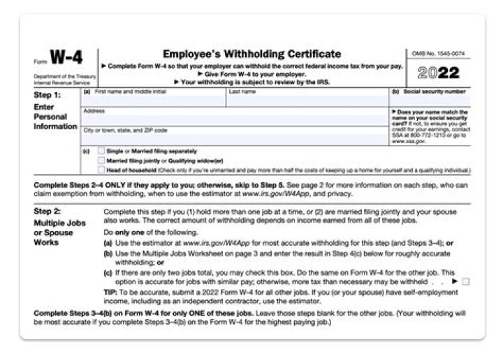 What information must you provide on the W-4 tax form?