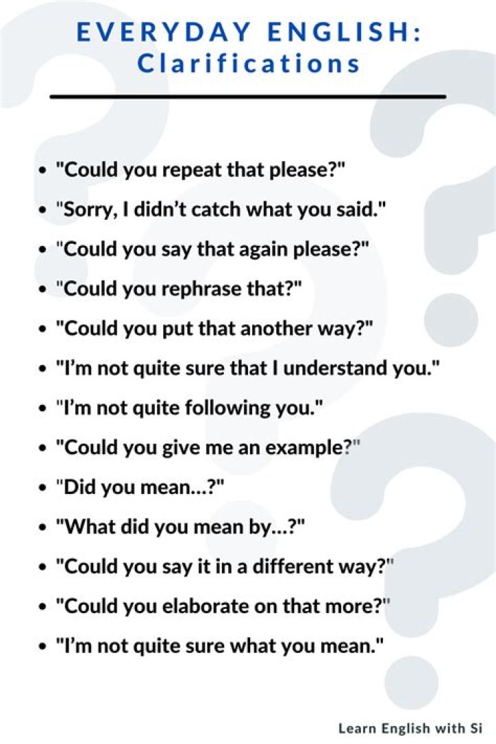 What is a clarification question?