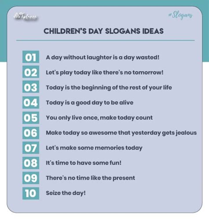 What is a good slogan for kids?
