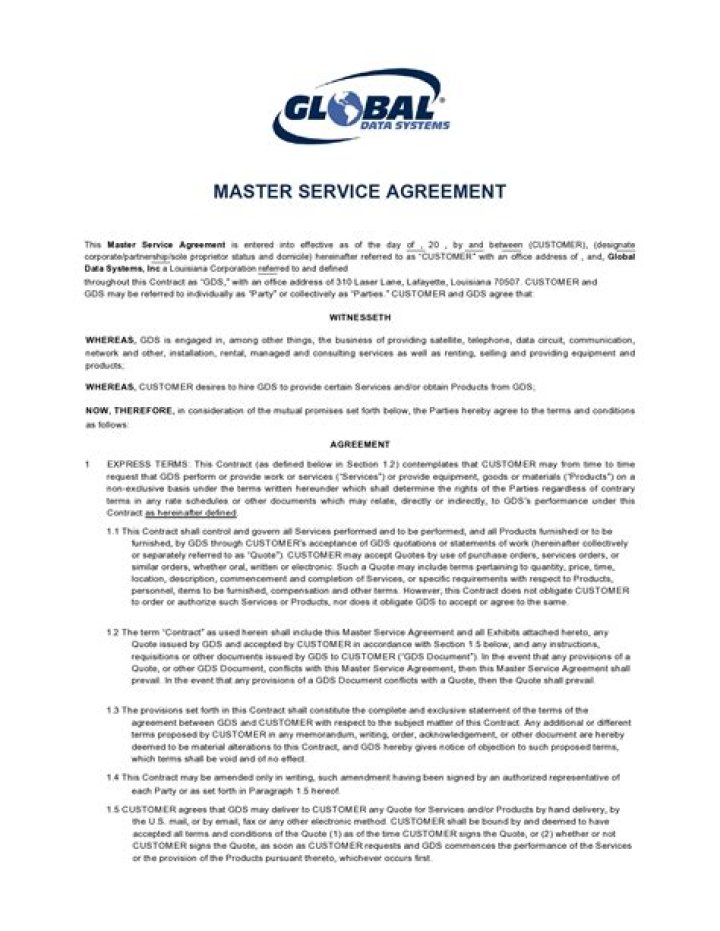 What is a master distribution agreement?