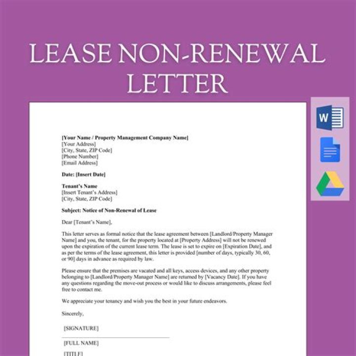 What is a non renewal letter?