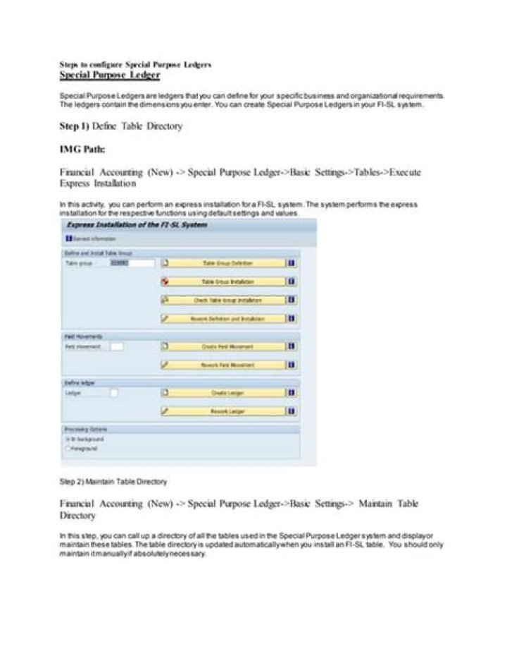 What is a special purpose ledger?