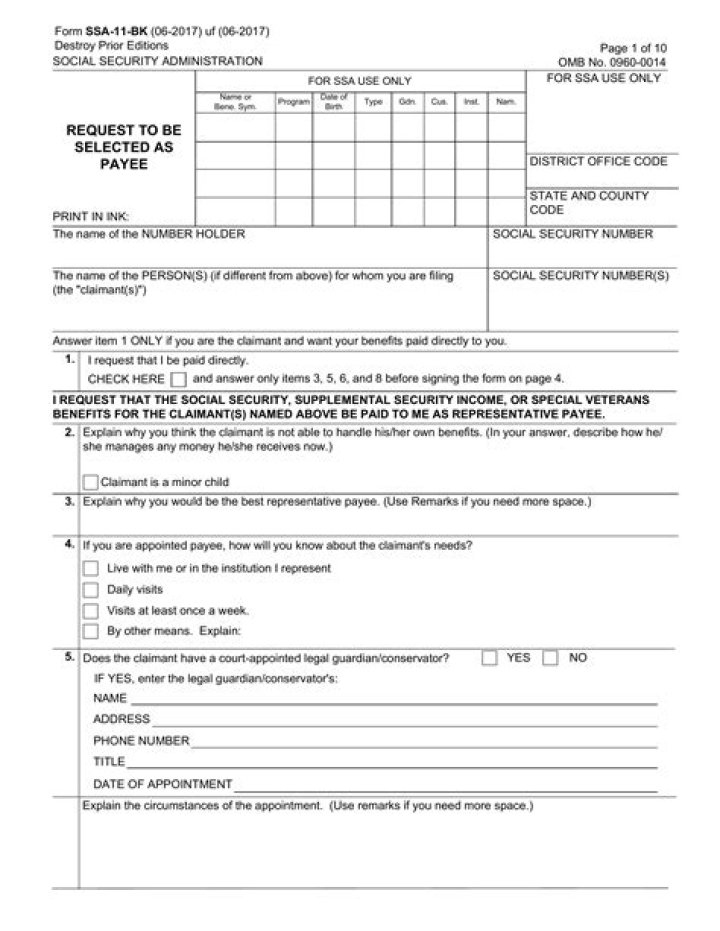 What is a SSA 795 form used for?