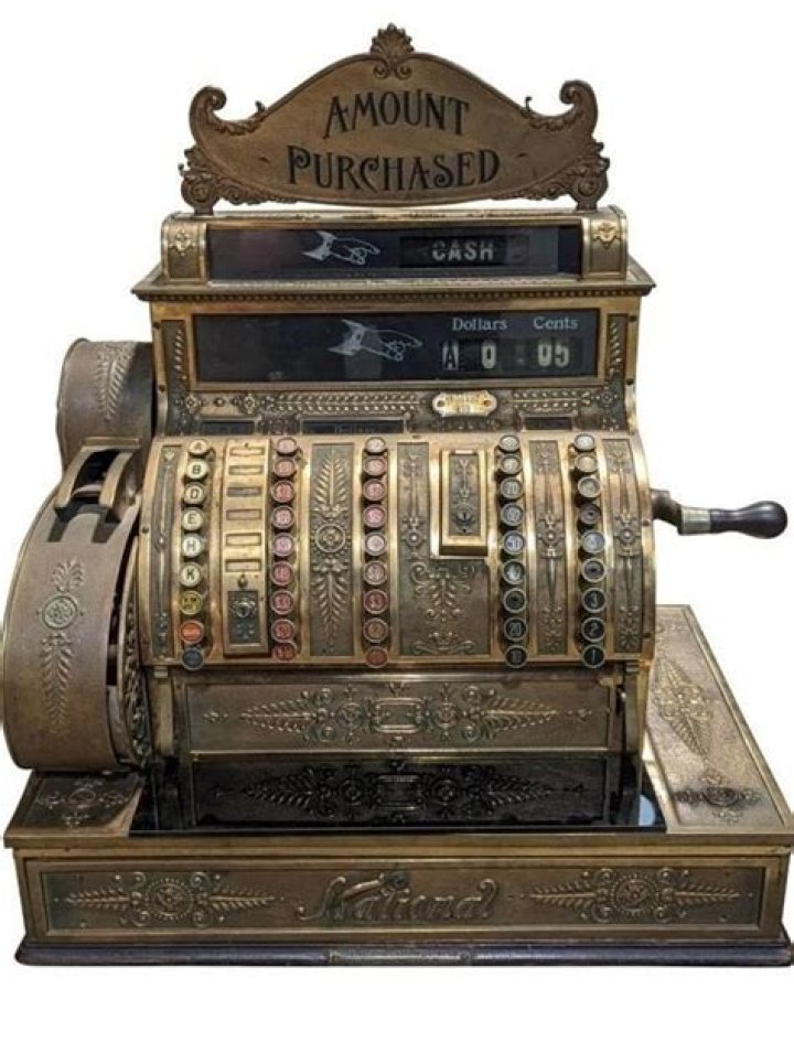 What is an antique National cash register worth?