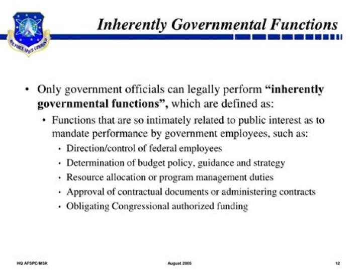 What is an inherently government function?