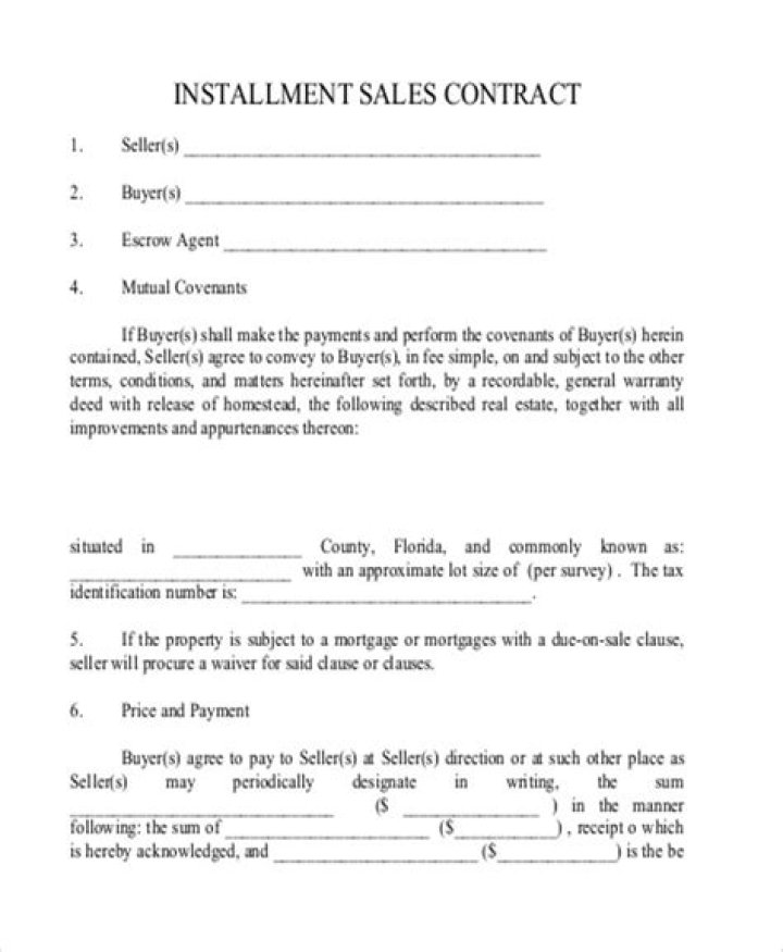 What is an installment sales contract?