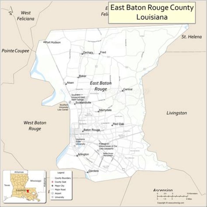 What is considered East Baton Rouge Parish?