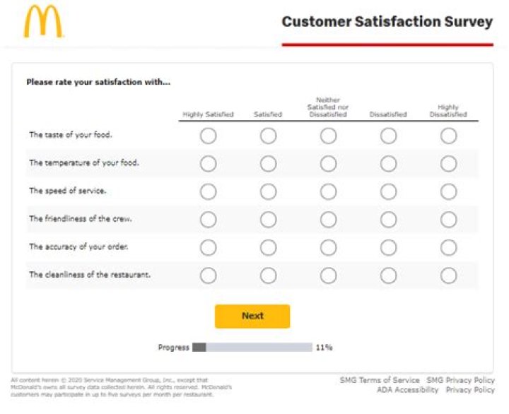 What is customer satisfaction in Mcdonalds?