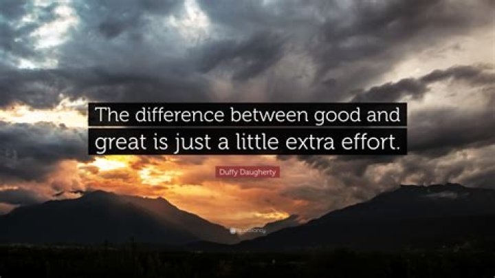 What is difference between good and great?