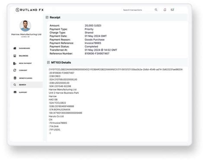 What is field 57A in MT103?