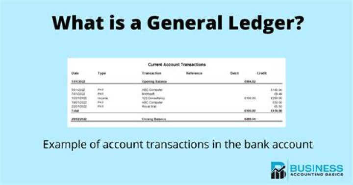 What is general ledger account with example?
