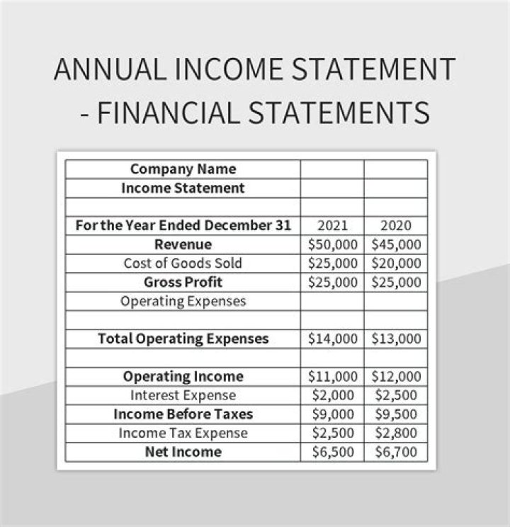 What is included in annual accounts?