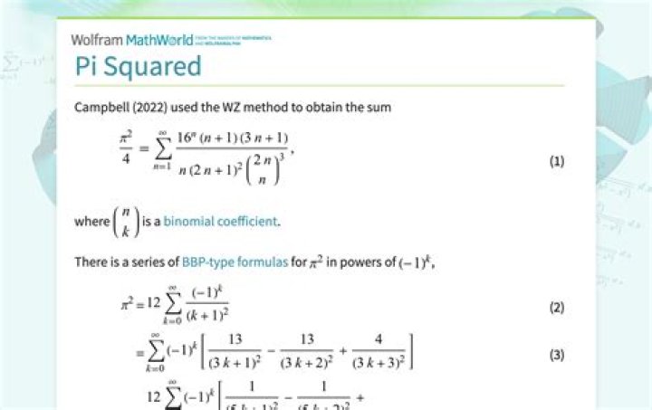 What is pi Squared used for?