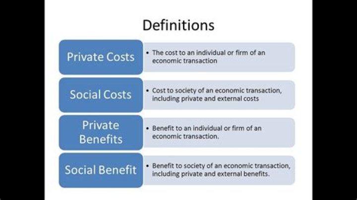 What is social cost and private cost?