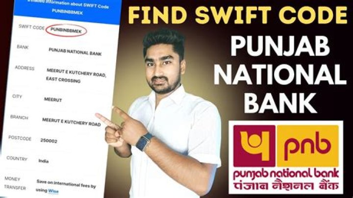 What is SWIFT BIC code for Punjab National Bank?