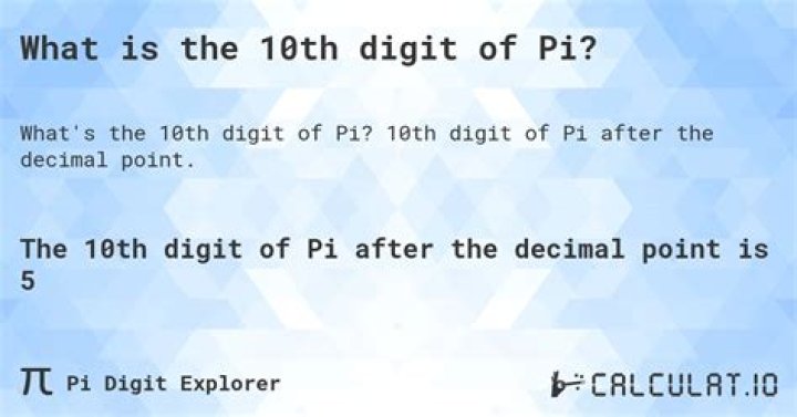 What is the 12 digit of Pi?