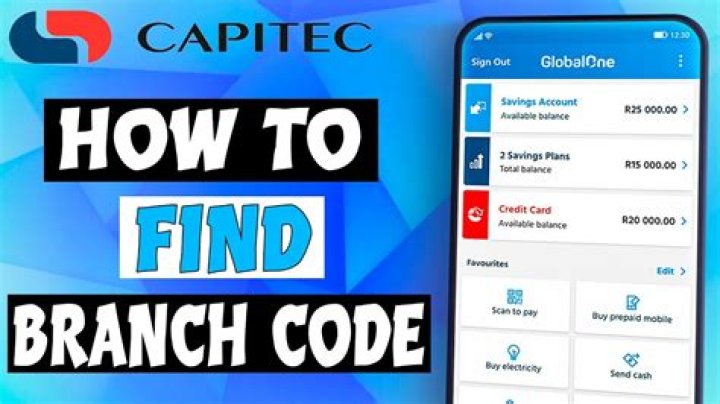What is the bank code for capitec bank?