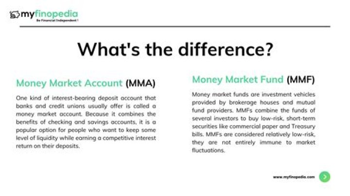 What is the difference between a money market fund and a money market account?
