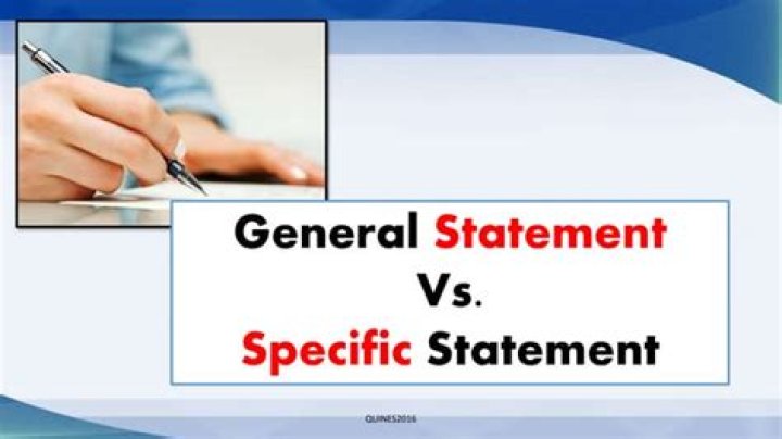 What is the difference between general and specific questions?