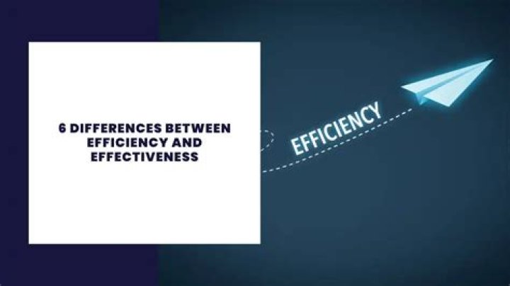 What is the differences between efficiency and effectiveness?