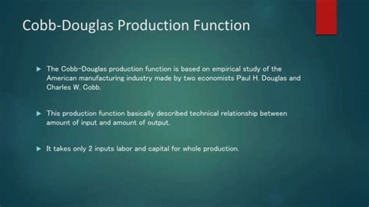 What is the formula of Cobb-Douglas production function?