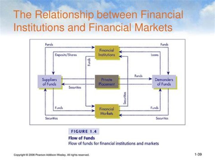 What is the relationship between financial institutions and financial markets?