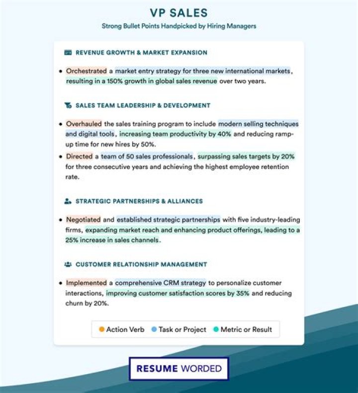 What is the role of VP of sales?