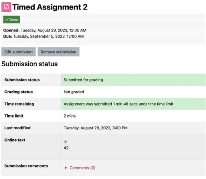 What is timed assignment?